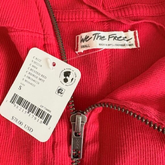 FREE PEOPLE Eye Candy Tee / Rusted Red NWT - (S) - Picture 5 of 8